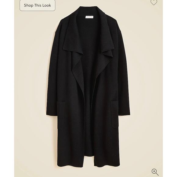 J. Crew Shawl-Collar Sweater Blazer Black NWT size Medium - Picture 4 of 7